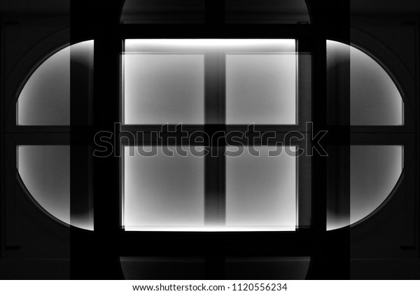 Glowing Drop Ceiling Panels Abstract Black Stock Photo Edit Now