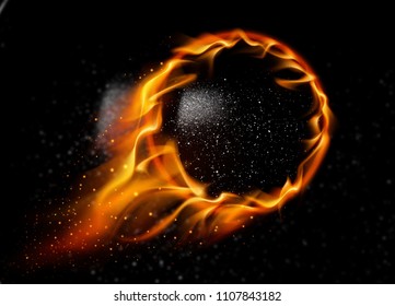 A glowing fireball