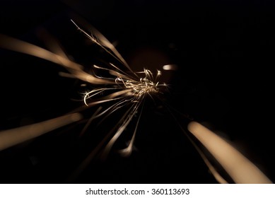 Glowing Flow of sparks in the Dark in motion. Sparkling stars dust trail (light effect) - Shutterstock ID 360113693