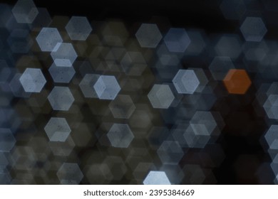 Glowing Lights background , copy space. Black background honeycomb - Shutterstock ID 2395384669