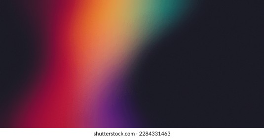 Glowing purple red yellow orange black abstract color gradient banner poster cover design, dark grainy texture, copy space - Shutterstock ID 2284331463