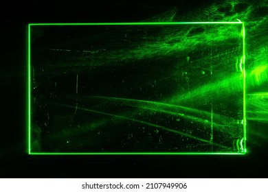 Glowing rectangle on black background