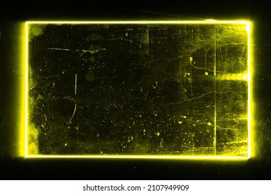 Glowing Rectangle On Black Background