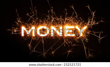 glowing sparkly money text on black stock photo edit now 232521721 sparkly text