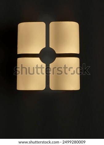 The glowing square shape with blak back ground