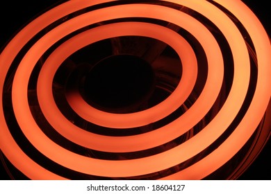 Glowing stove coil (long exposure)