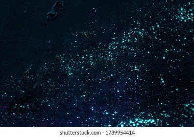 Glowing texture for designers. Galaxy Wall abstraction. Paint spots. Rock surface with cracks. Abstract texture. Dark Background. Rock texture. Stone Background. 