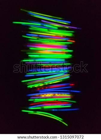 Glowsticks Neon color display
