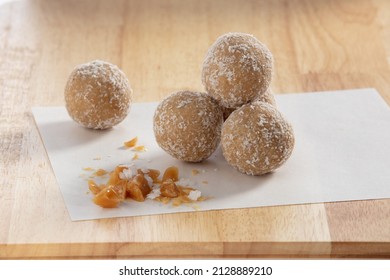 Gluten Free  Vegan Salted Caramel Protein Balls