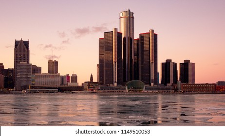 GM Building Detroit, View From Canada