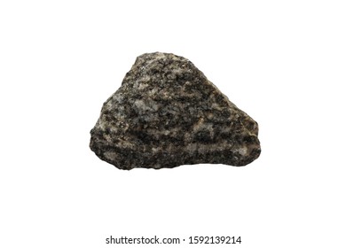 Gneiss Rock Isolated On White Background Stock Photo 1592139214 