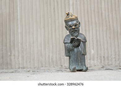 Gnome Statue In Wroclaw, Poland