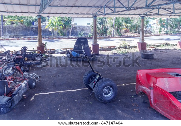 Go cart mechanic repair car shed, ECR, Chennai,\
India. Jan 29 2017
