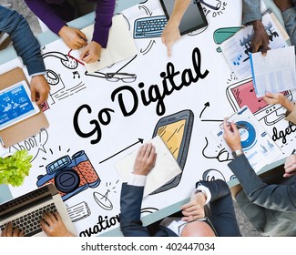 Go Digital Electronic Information Technology Internet Concept