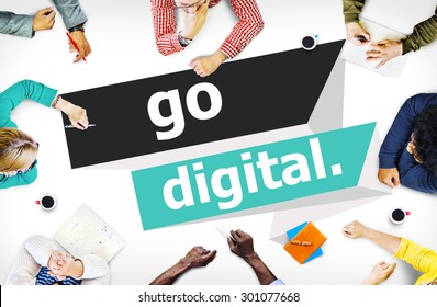 Go Digital Modern Latest Technology Upgrade Concept