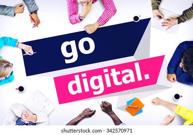 Go Digital Modern Latest Technology Upgrade Concept