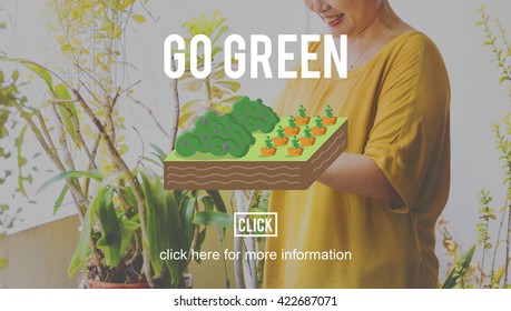 Go Green Farming Planting Gardening Concept