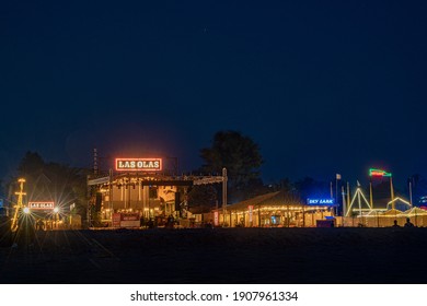 Goa, India - 31 December 2020: New Year Party At Night On The Beach