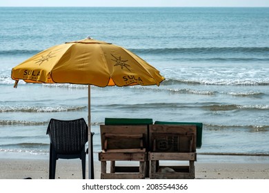 Goa, India - November 27 2021: A scene at Betalbatim beach Goa, on the west coast of India.