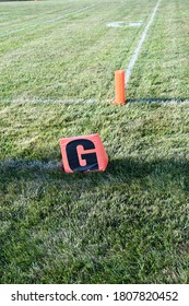 Goal Line Marker In A Football End Zone