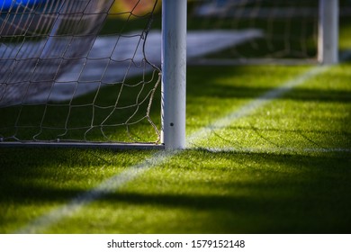 Goal Net Soccer Goal In The Stadium