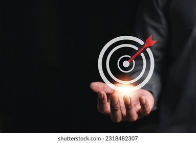 goal, strategy, success, target, aim, futuristic, marketing, choose, performance, achievement. pointing a goal and target aim. archery point aim. in palm achievement. bullseye strategy for futuristic. - Powered by Shutterstock - Get 15% off with code: PIKWIZARD15