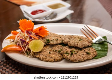 Goan Prawn Cutlet Served With Salad