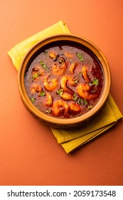 Goan Prawns Or Shrimp Curry Or Zinga Masala Also Known As Kolambi kalwan or Tikhle