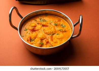 Goan Prawns Or Shrimp Curry Or Zinga Masala Also Known As Kolambi kalwan or Tikhle