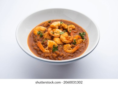 Goan Prawns Or Shrimp Curry Or Zinga Masala Also Known As Kolambi kalwan or Tikhle