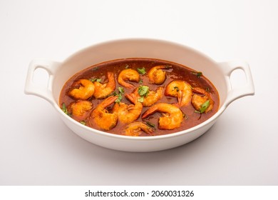 Goan Prawns Or Shrimp Curry Or Zinga Masala Also Known As Kolambi kalwan or Tikhle