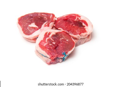 Goat Meat Isolated On A White Studio Background.