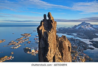 The Goat's Horns In Svolvaer, Norway. 