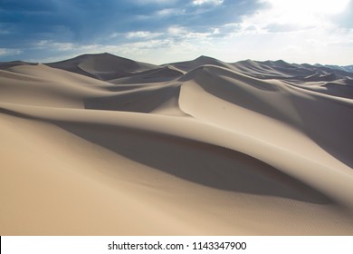 Gobi desert sand dunes in Mongolia