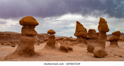 Goblin Valley State Park features and hiking, Utah - Shutterstock ID 1878357229