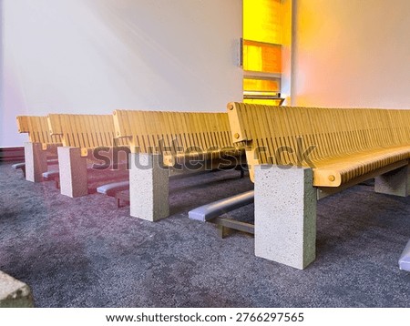 God rays adorn an empty prayer space.