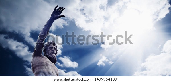 God Zeus (Jupiter). The\
king of the gods the ruler of mount Olympus and the god of the sky\
and thunder.