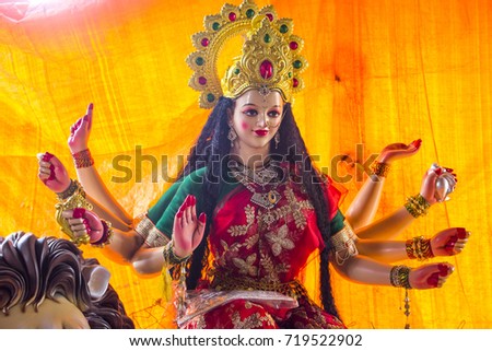 Goddess Durga idol.