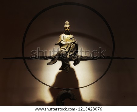 The goddess Guanyin statue in Singapore.
