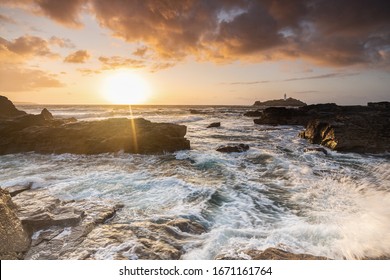 The Godrevy Beach In Cornwall