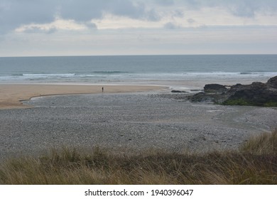 Godrevy Beach Cornwall In March