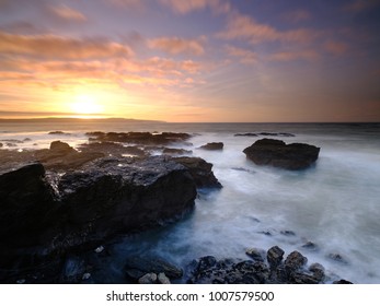 Godrevy Beach And Rocks Dawn To Dusk