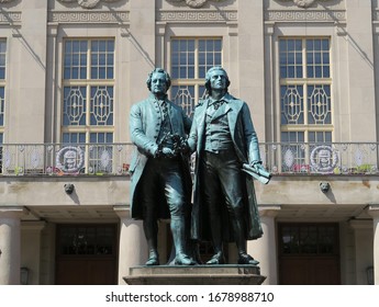  Goethe-Schiller Monument in front of the Deutsche Nationaltheater, Weimar, Germany