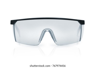Goggles or Safety Glasses. Protective workwear to protect human eyes. Single object isolated over a white background.