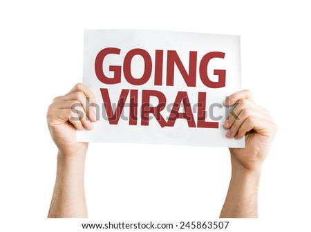 Going Viral card isolated on white background