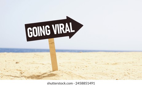 Going viral is shown using a text