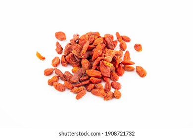 Goji in white background and foreground