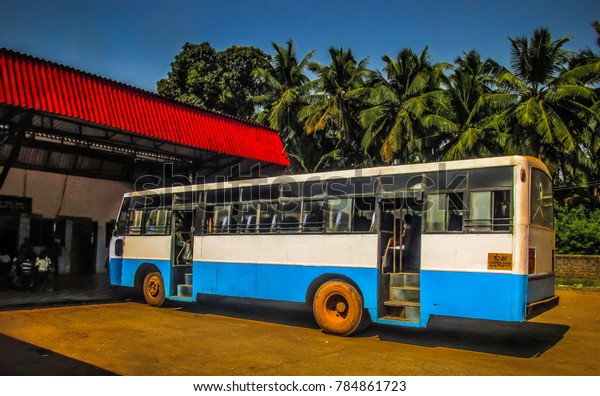 Gokarna Karnataka India December 19-2017
Classic indian bus in the central bus
station