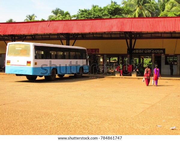 Gokarna Karnataka India December 19-2017
Classic indian bus in the central bus
station