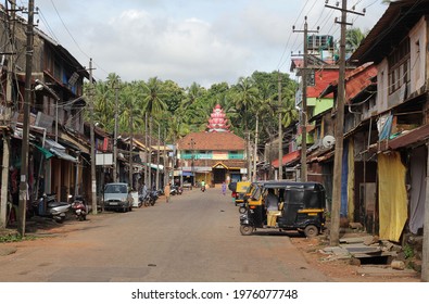 Gokarna, Karnataka, India - July 23 2020: Empty Village During Lockdown.  